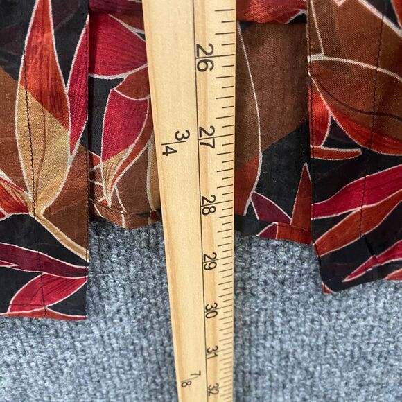 Robbie Bee Blouse Top Womens 18W Silk Leaf Print Button Up Ladies Vintage Fall - Picture 10 of 10